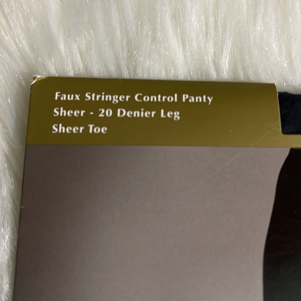 Nordstrom Fashion Vintage Faux Stringer Control Pantyhose Sheer Toe Black Size B - Picture 5 of 13